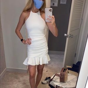 Cinq a sept Willa Halter ruffle Hem Dress